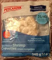 Mängden socker i Crevettes crues congelées