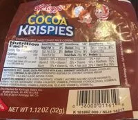 Mängden socker i Kellogg'S Cocoa Krispies Cereal 1.1Oz