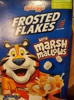 Mängden socker i Corn with marshmallows cereal, marshmallows