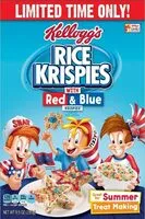 Mängden socker i Rice krispies toasted rice cereal with red & blue krispies