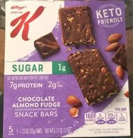 Mängden socker i Chocolate almond fudge snack bars
