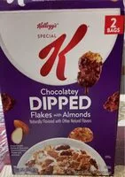 Mängden socker i Chocolatey dipped flakes with almonds