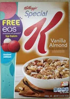 Mängden socker i Crunchy rice & wheat flakes cereal, vanilla almond