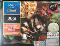 Mängden socker i Spirit of summer BBQ Grill Shawarma style chicken thighs