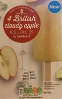 Mängden socker i 4 British cloudy apple ice lollies