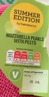 Mängden socker i Mozzarella pearls with Pesto