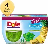Mängden socker i Fruit bowls pineapple in lime flavored gel
