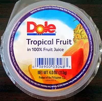 Mängden socker i Dole Tropical Fruit
