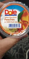 Mängden socker i Dole peaches