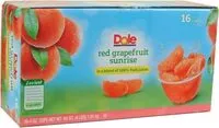 Mängden socker i Red grapefruit sunrise fruit cups