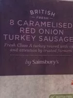 Mängden socker i Caramelised red onion turkey sausages