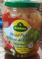 Mängden socker i Mélanges de légumes marinés