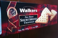 Mängden socker i SHORTBREAD TRIANGLES 150G - WALKERS - 150g