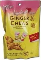 Mängden socker i Ginger chews lychee bag oc
