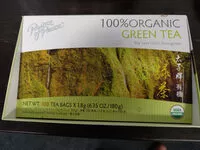 Mängden socker i Of Peace, Green Tea, 100% Organic