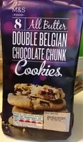 Mängden socker i Double Belgian chocolate chunk cookies