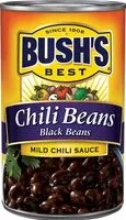 Mängden socker i Bushs chili beans black beans in mild chili sauce cans