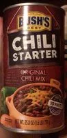 Mängden socker i Bush's mild original chili mix starter