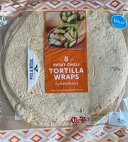 Mängden socker i Sweet Chilli Tortilla Wraps