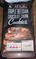Mängden socker i All butter triple chocolate chunk cookies