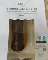 Mängden socker i 2 éclairs au chocolat