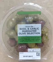 Mängden socker i Basil & garlic marinated olive selection