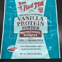 Mängden socker i Vanilla protein powder nutritional booster with chia & probiotics sweetened with monk fruit