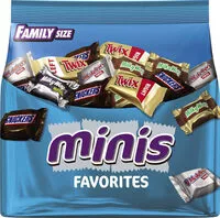 Mängden socker i Family size minis favorites chocolate
