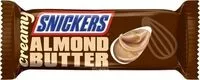 Mängden socker i Creamy almond butter singles size square candy bars