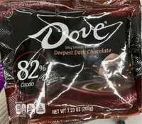 Mängden socker i Dove deepest chocolate