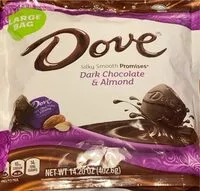 Mängden socker i Dove dark chocolate & almond