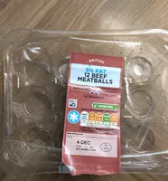 Mängden socker i 5% fat beef meatballs