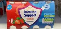 Mängden socker i Immune support - strawberry yogurt drinks