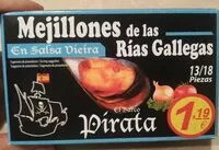 Mängden socker i Mejillones de las Rias Gallegas en salsa vieira