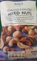 Mängden socker i Roasted and salted mixed nuts