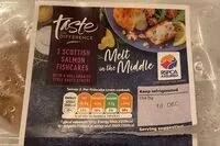 Mängden socker i Scottish salmon fishcakes