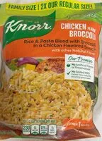 Mängden socker i Chicken flavor broccoli rice and pasta blend