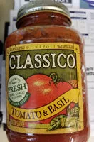 Mängden socker i Tomato & basil pasta sauce