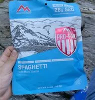 Mängden socker i Spaghetti W/ Meat Sauce, Freeze Dry, Mountain House,