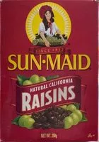 Mängden socker i Natural california raisins