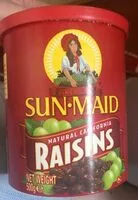 Mängden socker i Sunmaid rasins