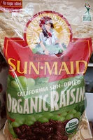 Mängden socker i Usda Sun Maid Organic Raisins