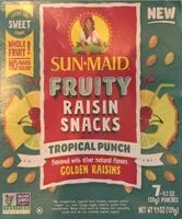 Mängden socker i Fruity Raisin Snacks - Tropical Punch