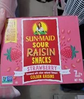 Mängden socker i Sour Raisin Snacks Strawberry