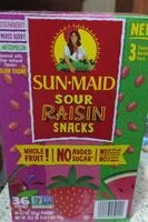 Mängden socker i Sour Raisin snacks