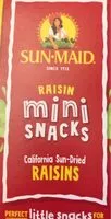 Mängden socker i Raisin mini snacks