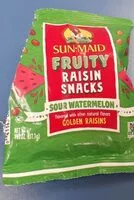 Mängden socker i fruity raisin snacks