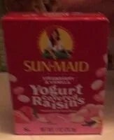 Mängden socker i Sun maid strawberry & vanilla yogurt flavored raisins