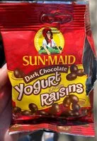 Mängden socker i Sun maid dark chocolate yogurt flavored raisins
