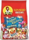 Mängden socker i Vanilla yogurt raisins mini-snacks